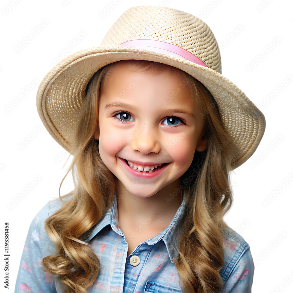 Adorable Little Girl Smiling Straw Hat Summer Fashion Child kid joy fun cute hair kids Adorable Little Girl Smiling Straw Hat Summer Fashion Child kid joy fun cute hair kids
