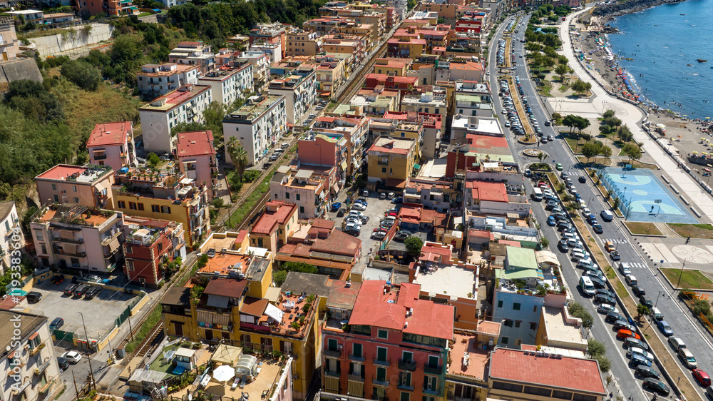 Aerial view of Pozzuoli, near Naples, Italy. Aerial view of Pozzuoli, near Naples, Italy.