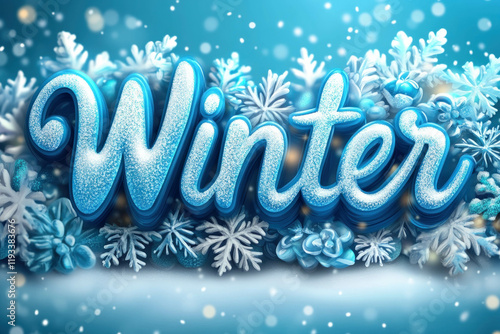 "Winter" Text Illustration