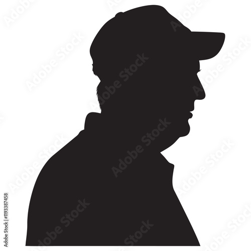 Man black silhouette illustration