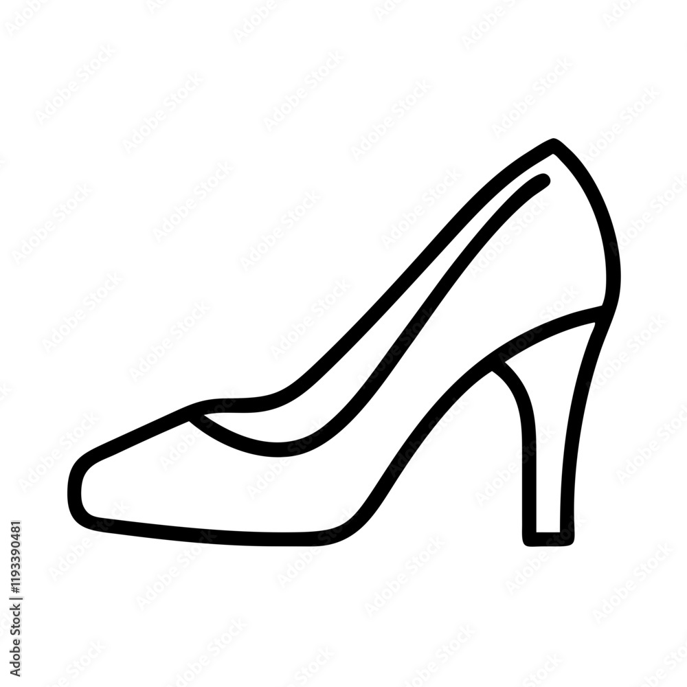 A classic high-heeled shoe, representing femininity and sophistication. A classic high-heeled shoe, representing femininity and sophistication.