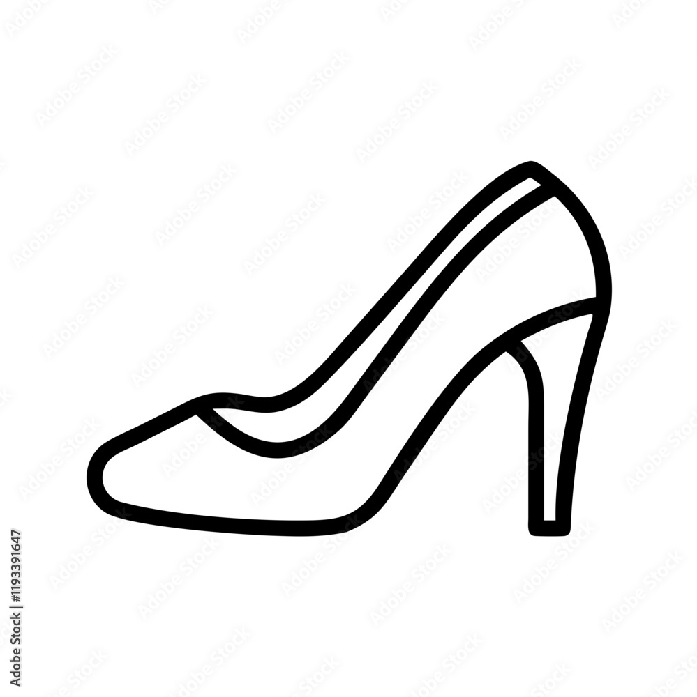 High Heel Shoe Icon Representing Bold and Elegant Fashion High Heel Shoe Icon Representing Bold and Elegant Fashion