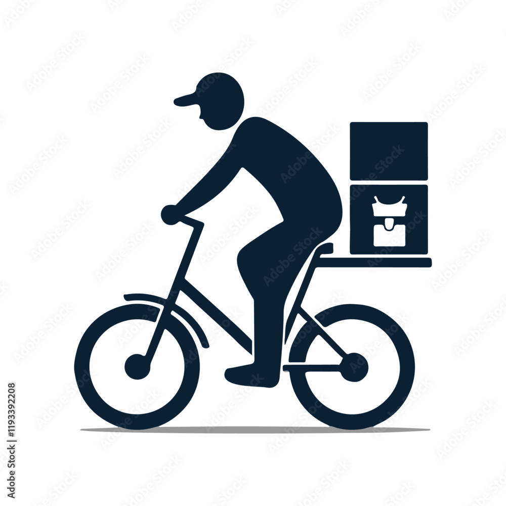 Obraz premium Delivery bicycle icon vector