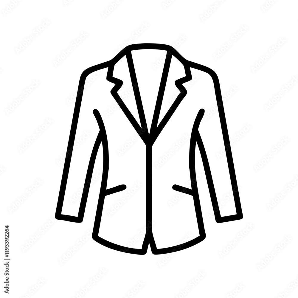 Icon of a Blazer in Minimalist Style for Business or Casual Fashion Icon of a Blazer in Minimalist Style for Business or Casual Fashion