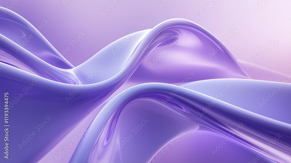 Fototapeta premium Flowing Lavender Curves Abstract Background with smooth textures and soft gradients