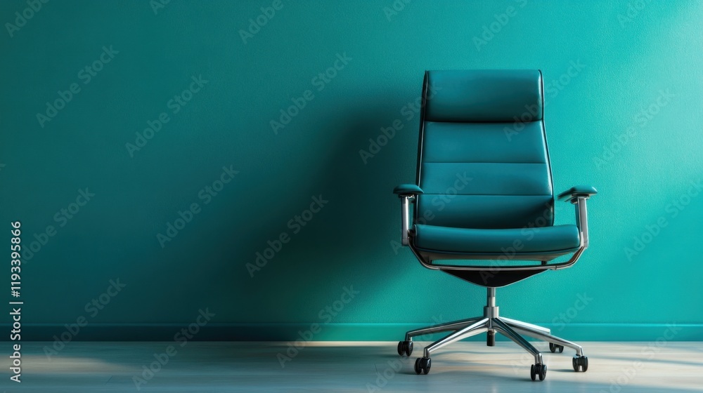 a chair sitting in front of a green wall a chair sitting in front of a green wall