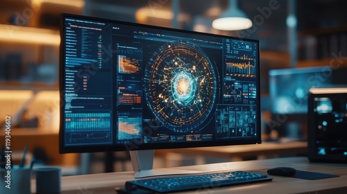 A beginner guide to quantum computing displayed on a computer monitor, showing easy-to-understand quantum simulations
