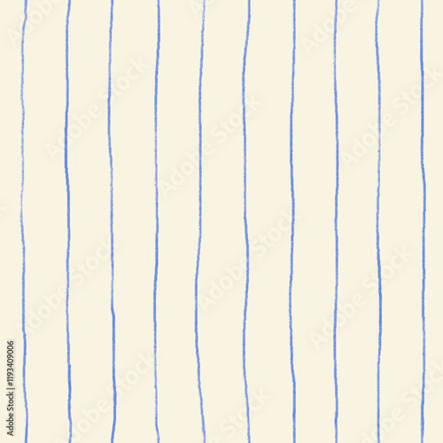 whimsical watercolor blue seamless stripes pattern illustration with beige background photo