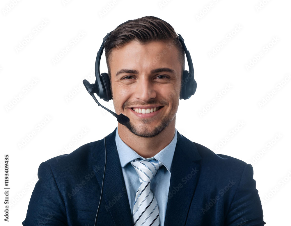 Symbolic image for IT support and customer service isolated on white background, cutout Symbolic image for IT support and customer service isolated on white background, cutout