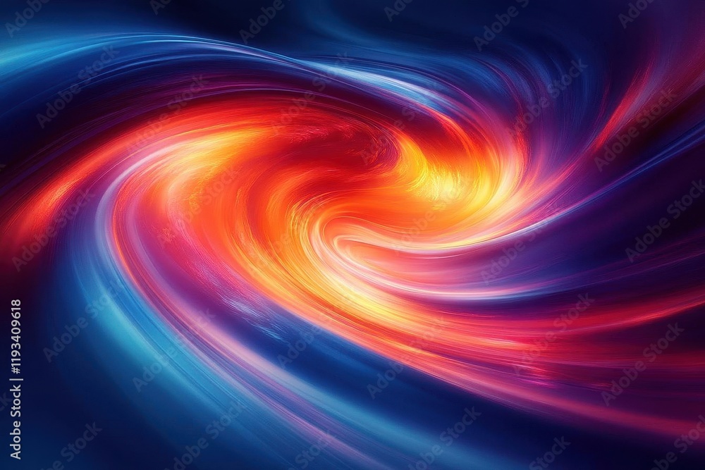Obraz premium modern abstract design featuring high-speed movement, capturing vibrant colors and dynamic patterns against a blue background. the composition evokes excitement and energy, suitable for sports themes