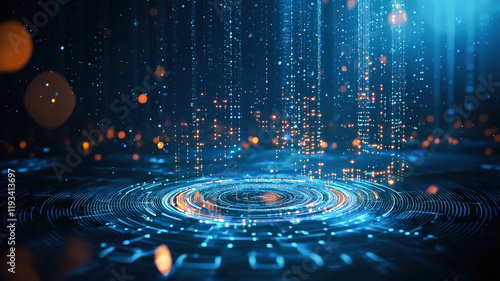 A holographic light display featuring abstract patterns, ideal for modern tech and futuristic product showcases, creating a dynamic and innovative visual experience for cutting-edge products.
