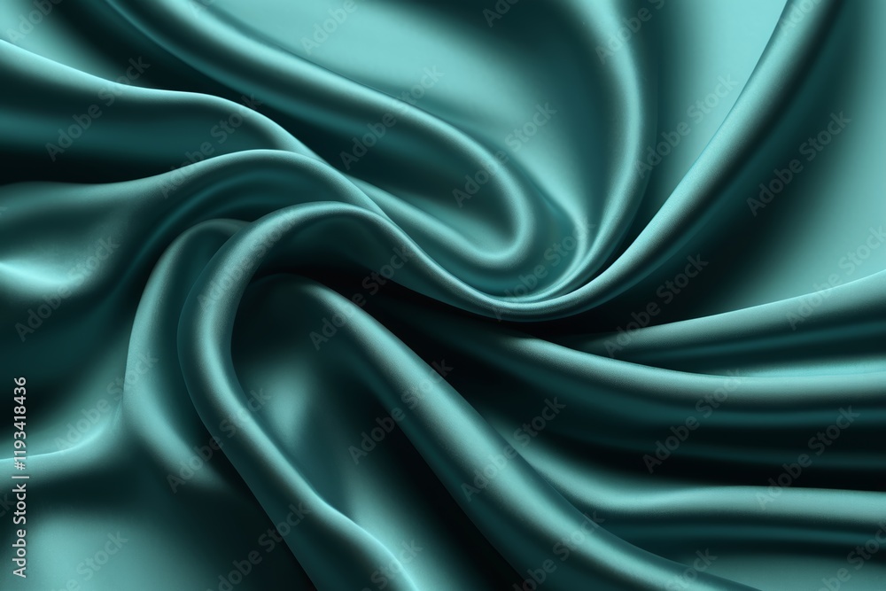 Obraz premium a close up of a blue silk fabric with a very large wave