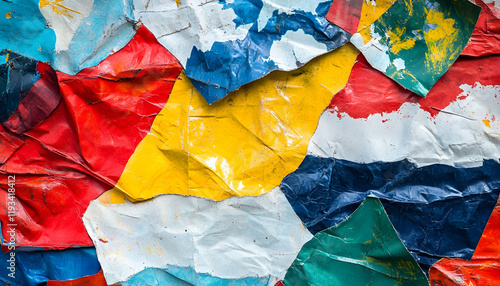 Collage of diverse world flags representing global unity and diversity photo