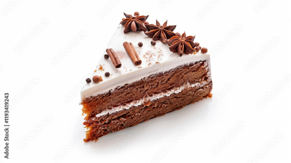 gingerbread cake isolated on white gingerbread cake isolated on white