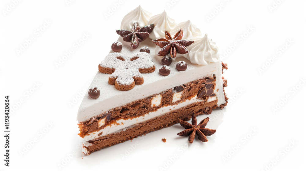 gingerbread cake isolated on white gingerbread cake isolated on white