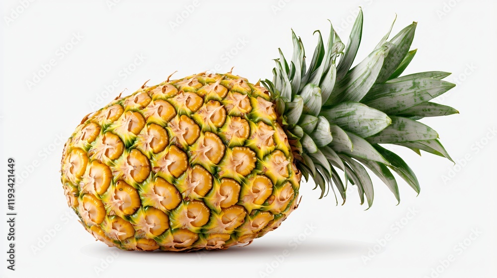 Ripe pineapple isolated on white background. Ripe pineapple isolated on white background.