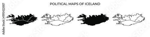 Political Maps of Iceland Showcasing Geographic Changes Over Time
