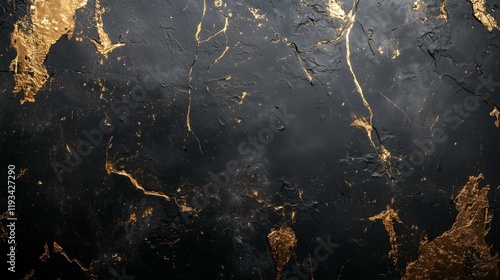 Black and gold luxury wall pattern. Copy space, modern, luxury, expensive concept.