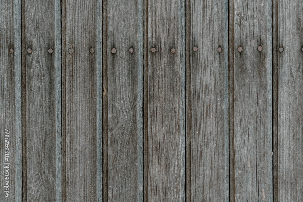 Fototapeta premium gray aged wooden boards with nails