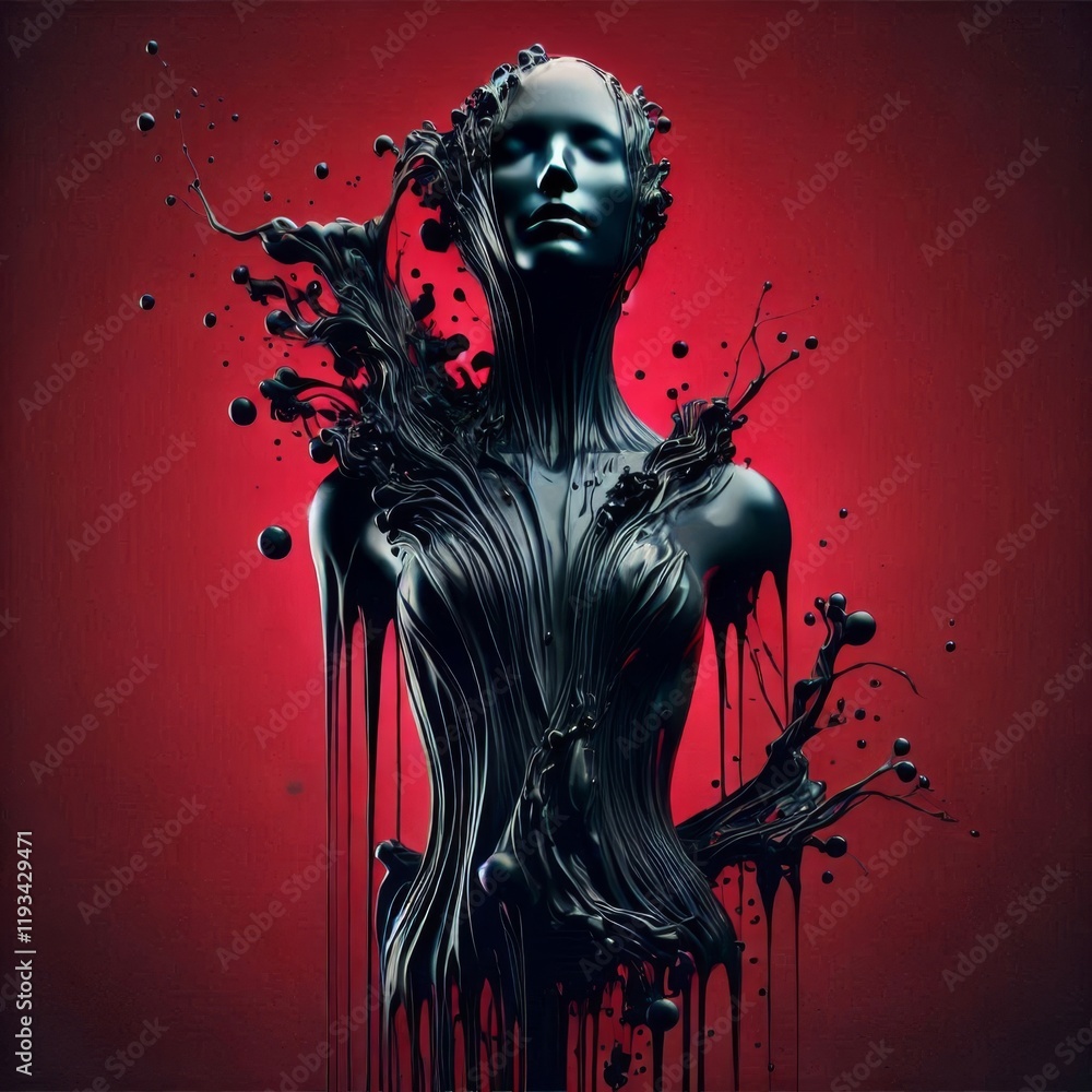 Bold Silhouette with Liquid Motion Bold Silhouette with Liquid Motion
