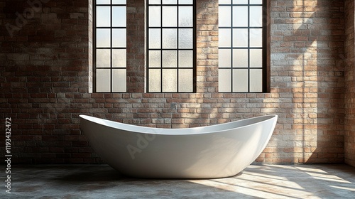 A macro shot of a bathroom with a beautifully cleaned bathtub, sparkling in the light, highlighting the effectiveness of cleaning products. photo