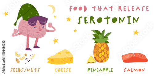 Foods that release serotonin, an important neurotransmitter.