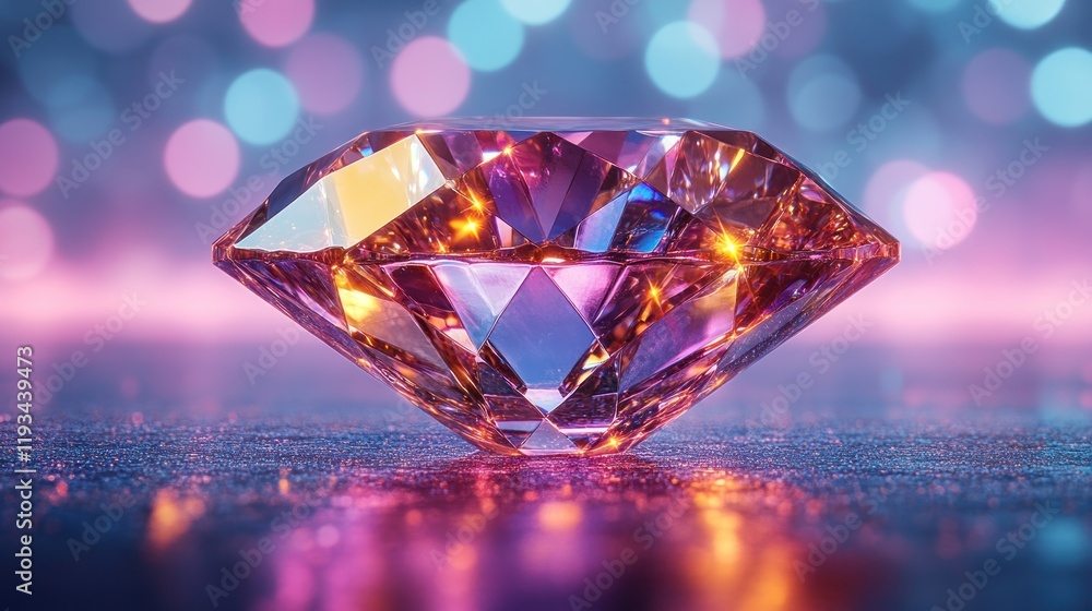 Sparkling gemstone on vibrant background. Sparkling gemstone on vibrant background.