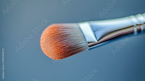 Close up view of a makeup brush photo