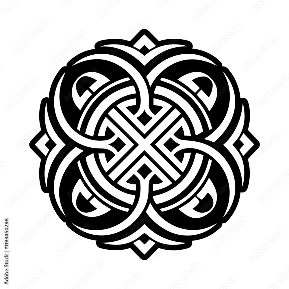 Fototapeta premium Ancient sigil icon in filled style