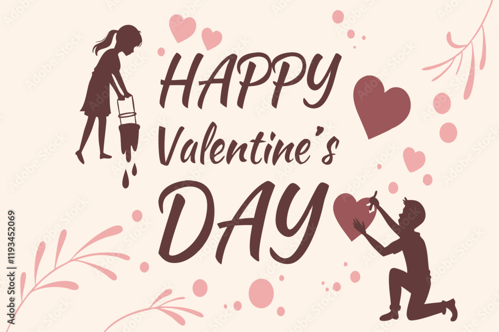 Stylish Vector Art Happy Valentines Day Design Stylish Vector Art Happy Valentines Day Design