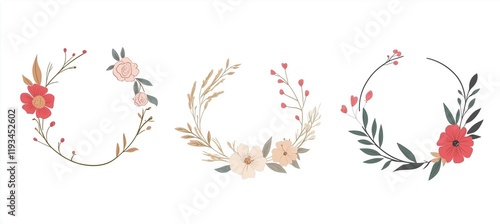 Wallpaper Mural Set of laurel wreaths. Can use for wedding invitations, greeting cards and etc
 Torontodigital.ca