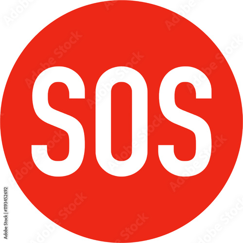 SOS button. SOS red icon. Request Assistance