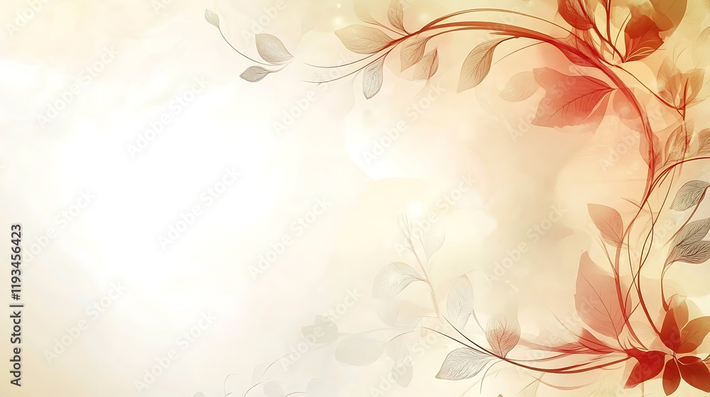 Delicate Autumn Leaves Branch Design Background Delicate Autumn Leaves Branch Design Background