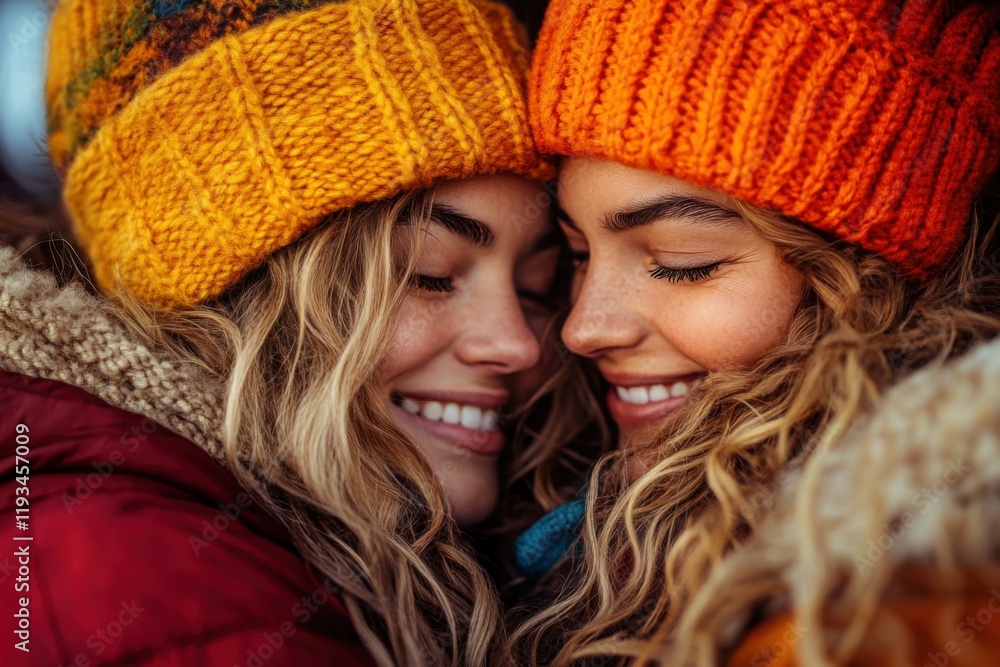 Heartfelt connection between friends during difficult times in an emergency shelter Heartfelt connection between friends during difficult times in an emergency shelter