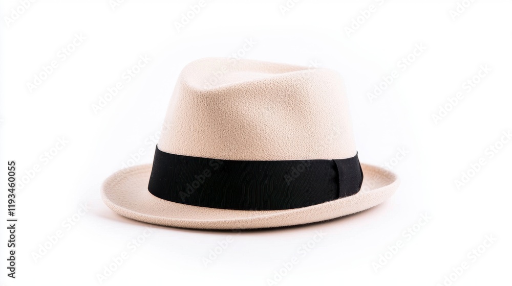 Stylish Beige Fedora Hat with Black Band for Fashion Enthusiasts Stylish Beige Fedora Hat with Black Band for Fashion Enthusiasts