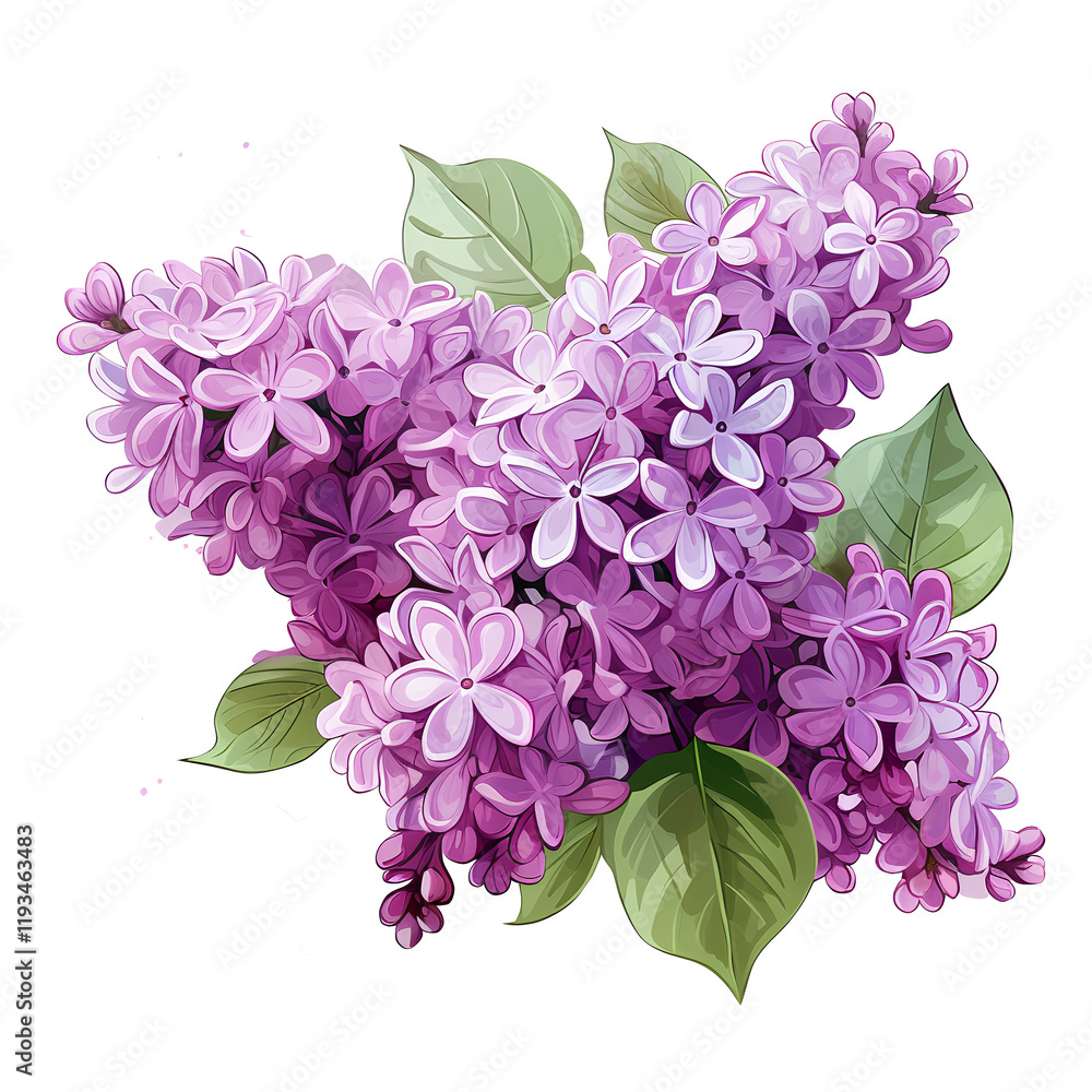Fototapeta premium A hydrangea flower isolated on a white background, png (Generative Ai)