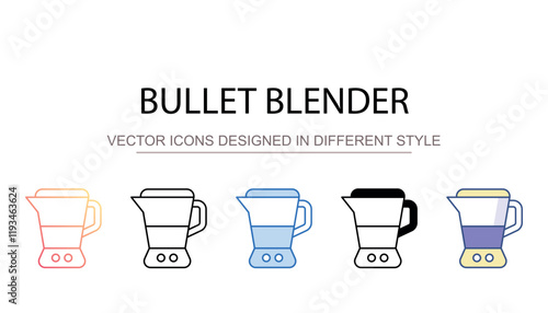 Bullet Blender icon design with white background stock illustration