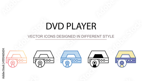 DVD Player icon design with white background stock illustration