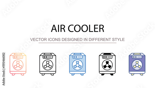 Air Cooler icon design with white background stock illustration