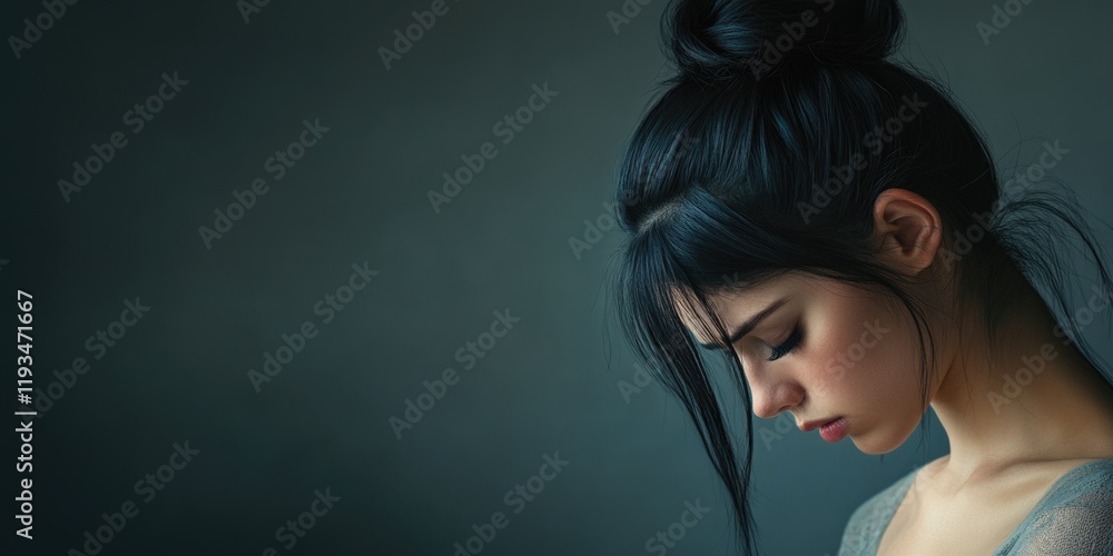 Naklejka premium Woman looking at cell phone
