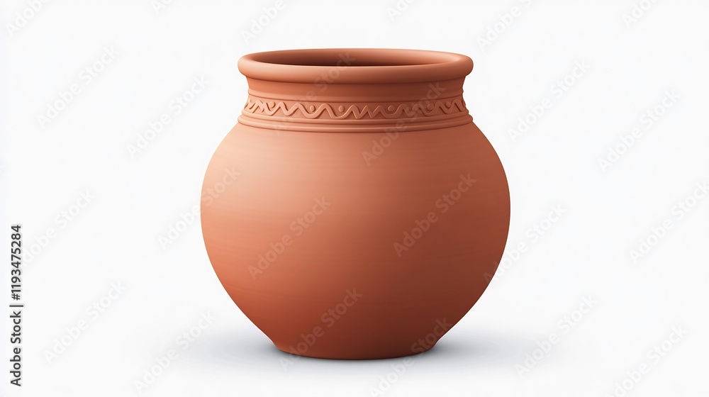 Handcrafted Terracotta Vase with Ornamental Design for Rustic Home Decor Handcrafted Terracotta Vase with Ornamental Design for Rustic Home Decor