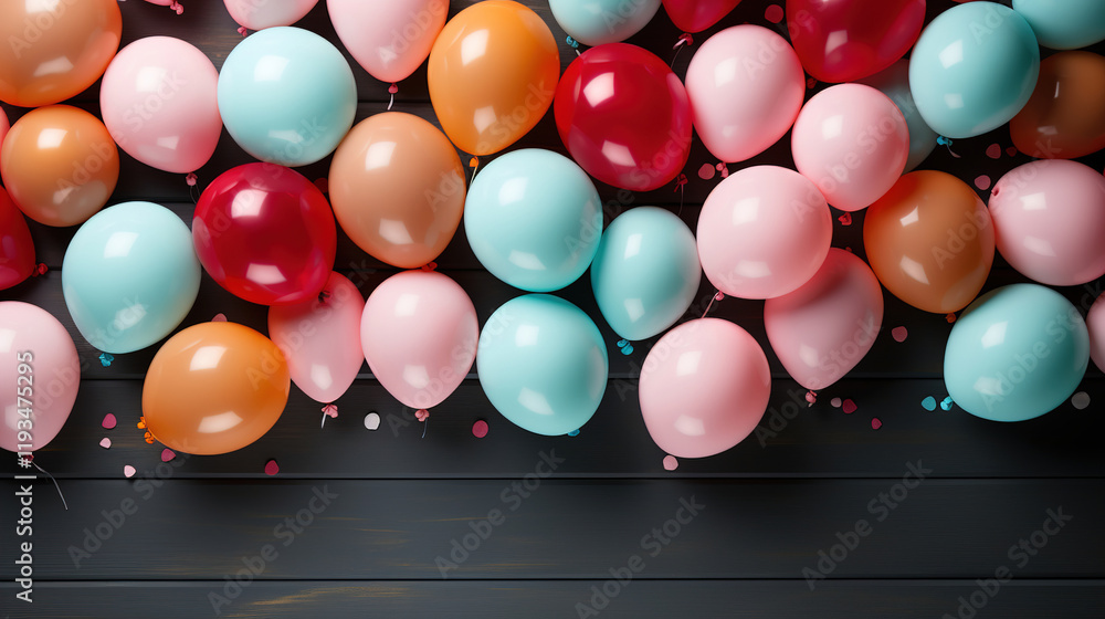 Obraz premium Vibrant Balloons Celebration