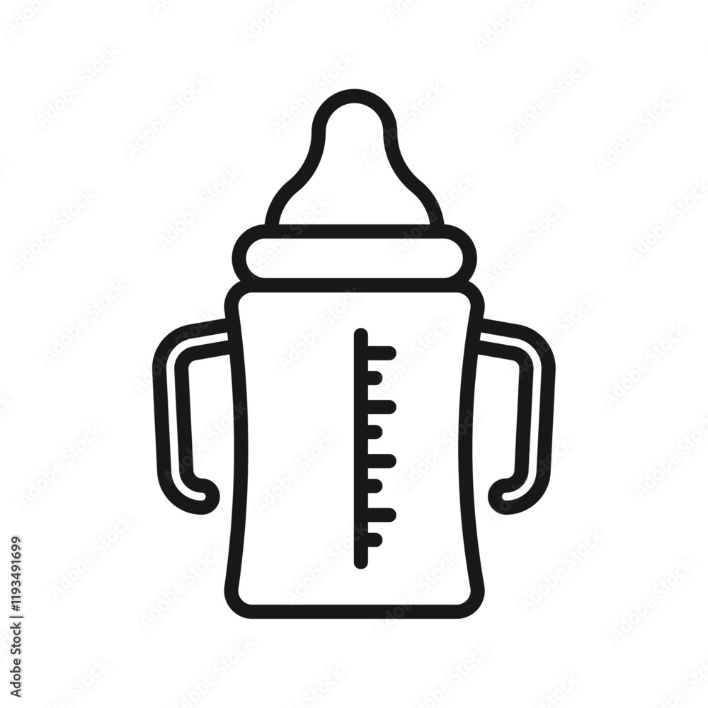 baby sippy icon line art vector baby sippy icon line art vector