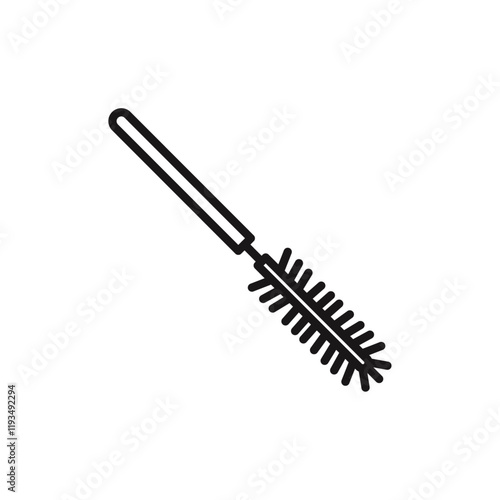 Bottle sweeper cleaning brush icon line art vector