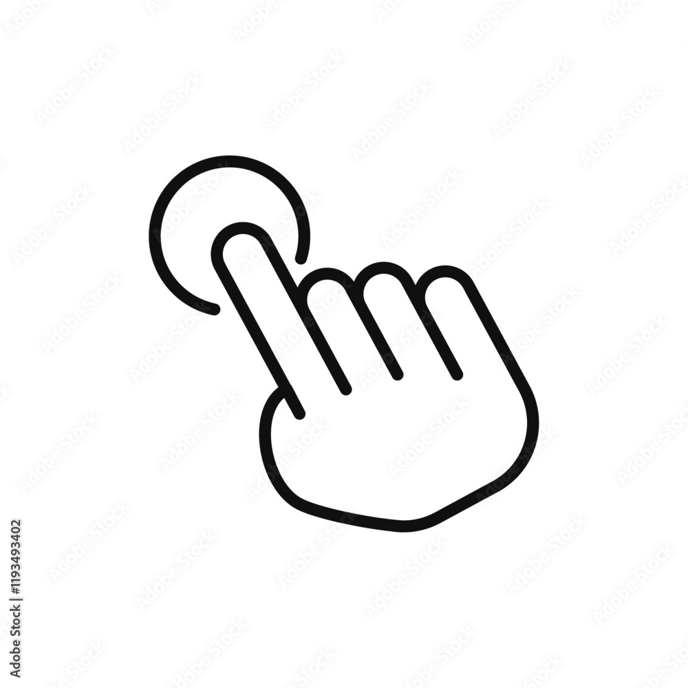 Obraz premium Click icon line art vector
