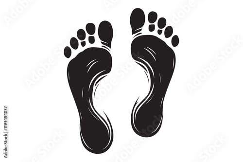 Footprints vector