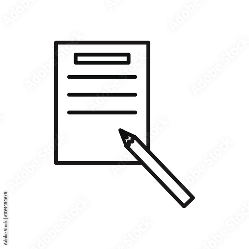 Document petition icon line art vector