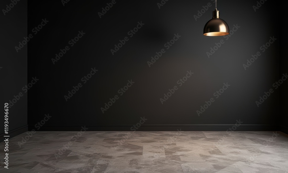 Minimalist room with dark walls Minimalist room with dark walls