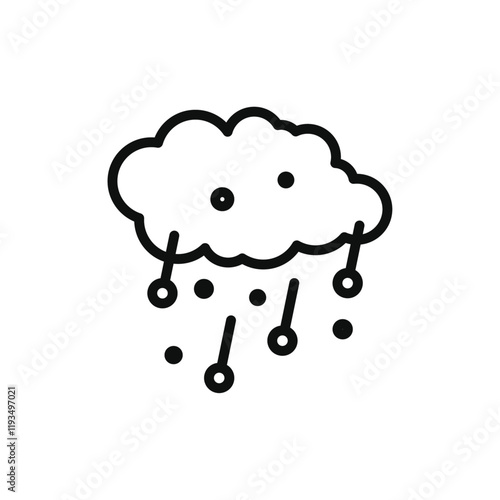 Hail icon line art vector