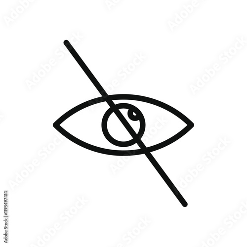 Hide icon line art vector